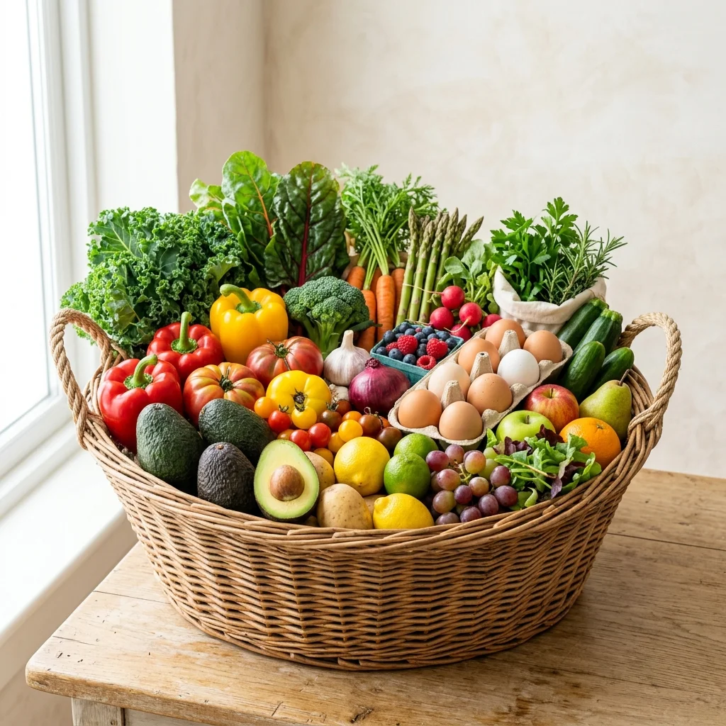 Cesta Completa Huerta a Tu Puerta con verduras y frutas frescas